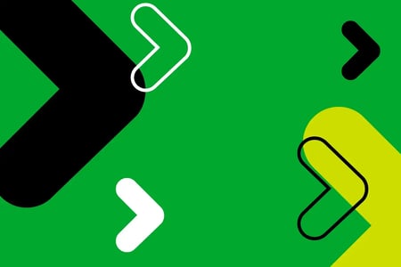 MistryX CTA visual featuring chevrons to express progress and strategic momentum