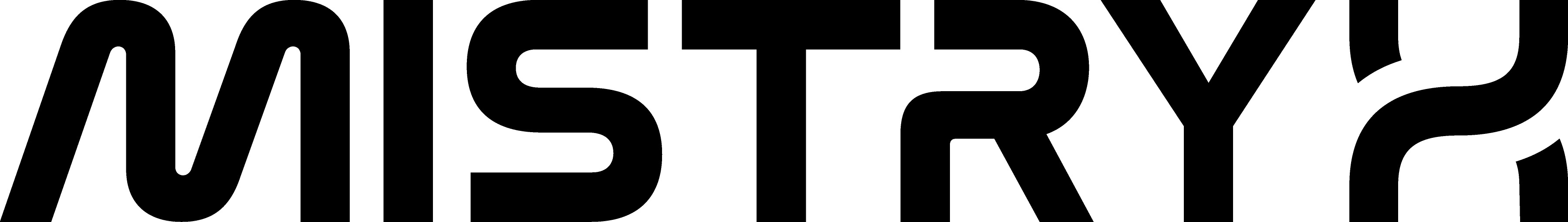 MistryX primary logo in black