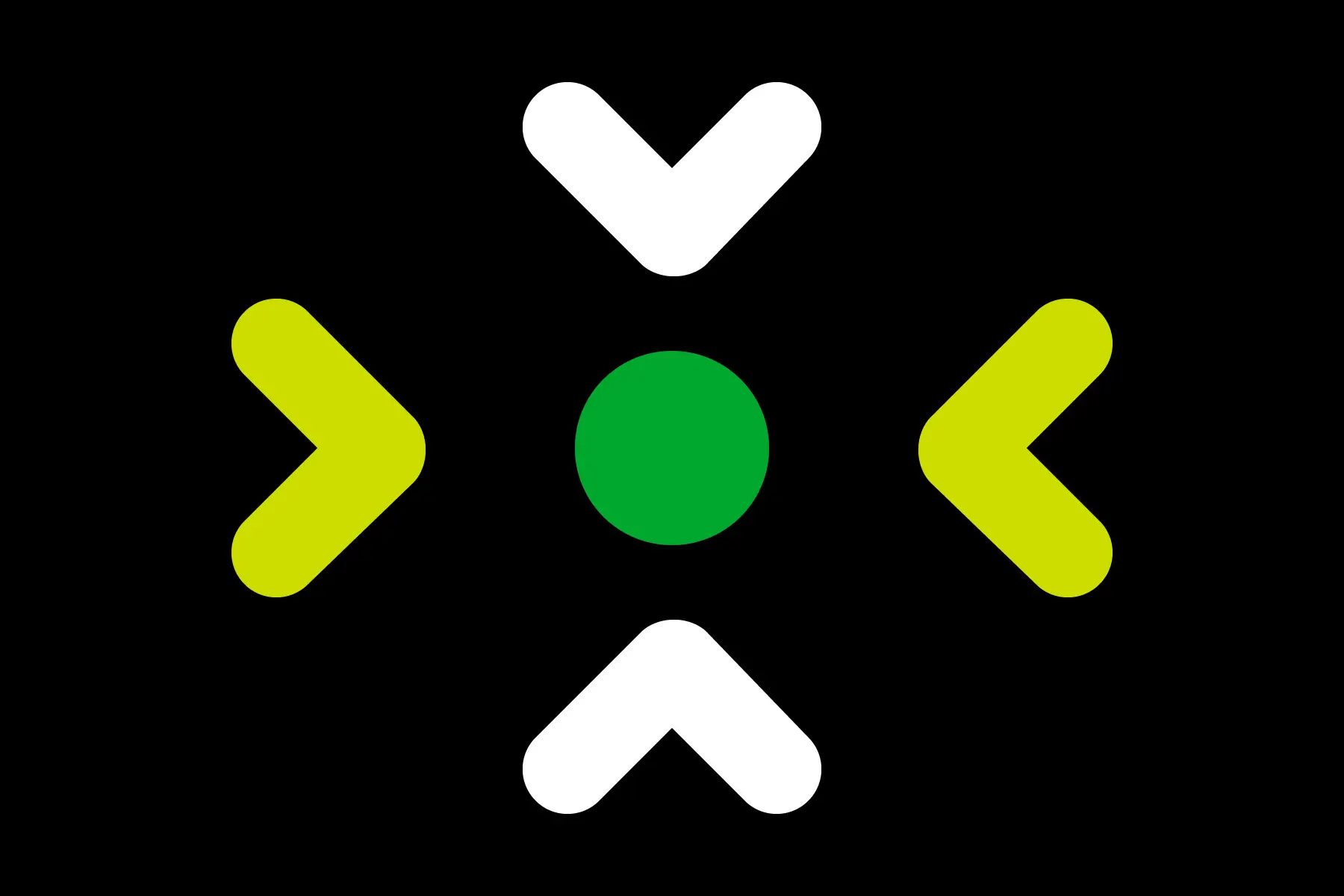 Four-way arrow convergence on central point, indicating external forces creating pressure from all directions